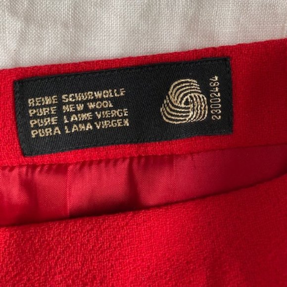 Vintage Red Escada Pencil Skirt - Size 40 - Picture 5 of 5